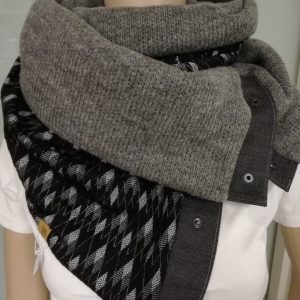 Sjaal grijs – zwart