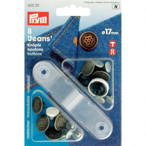 Prym 622211 – jeansknopen Ø17mm – oudmessing