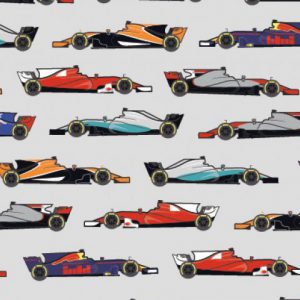 Tricot bedrukt met formule 1 auto