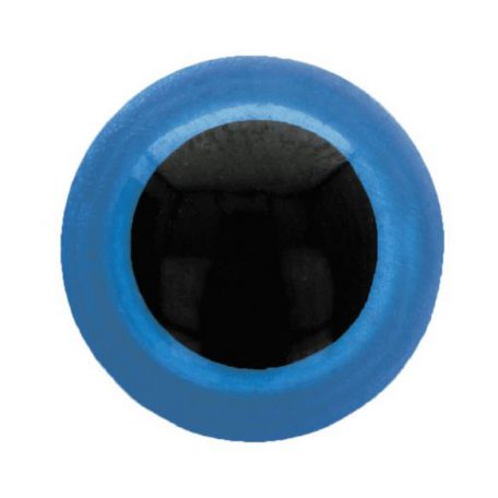 Dierenoog zwart met blauw rand