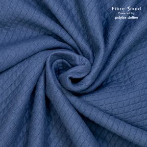 Fibre Mood stof quilted sweatshirt diamant dark denim