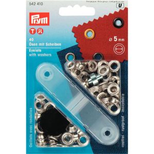 Prym 542410 – Ring met schijf – 5 mm – zilverkleurig