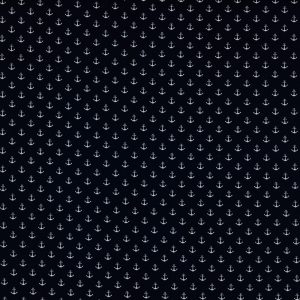 Poplin petit anchor – donkerblauw