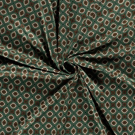 Deze polyester viscose tricot abstract limoen groen kan onder andere gebruikt worden voor het maken van kleding, jurken, rokken, sjaals/doeken, topjes, en meer...