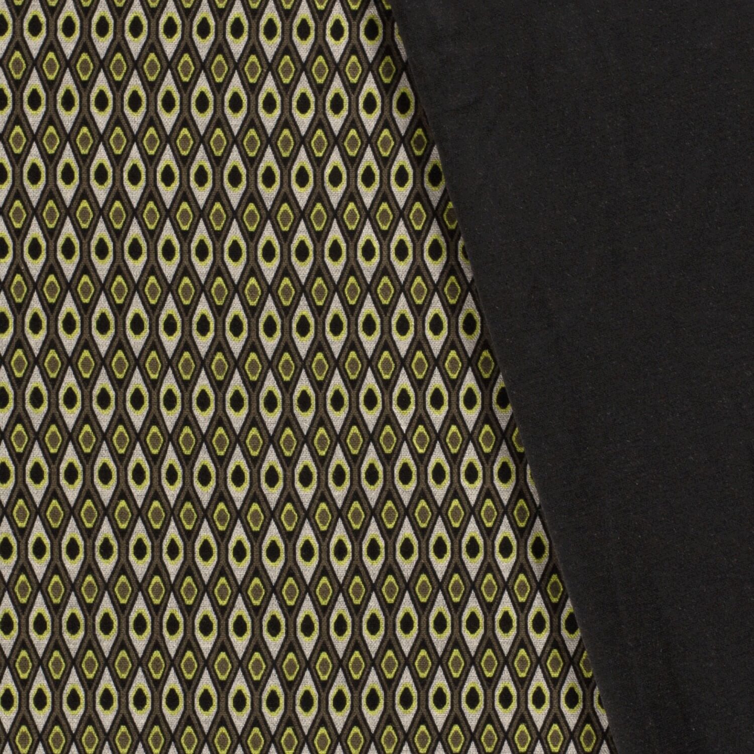 Deze polyester viscose tricot bedrukt abstract limoen groen kan onder andere gebruikt worden voor het maken van kleding, jurken, rokken, sjaals/doeken, topjes, en meer...