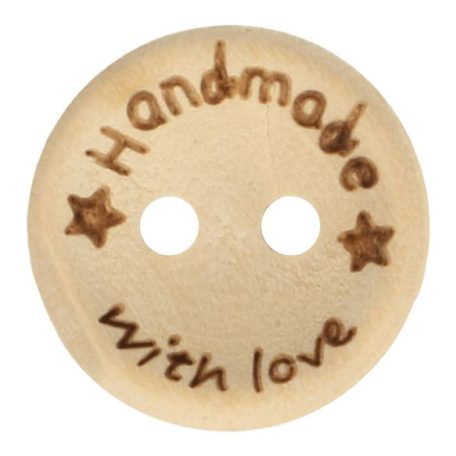 Deze houten knopen zijn té schattig om te weerstaan! Met de tekst ‘handmade with love’ geven uw gebreide creaties, kleding en tassen een persoonlijke tint.