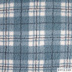 Deze stof is vergelijkbaar met een schapenvacht. Het heeft een pluche-effect met een ruitjesprint in blauwe en witte tinten. Sherpa Print Blue Plaid is een zeer zachte en bijzondere stof die warmte geeft.