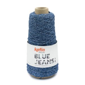 Katia Blue Jeans 100 % gerecycled jeans en ecologisch verantwoord. Perfect voor het breien van patchwork- of colorblock kleding!