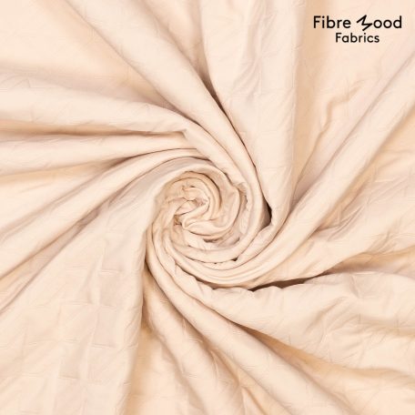 Deze dubbeldoek double wave beige wordt gebruikt voor Fibre Mood model Marah en is duurzaam gemaakt volgens de OEKO-TEX Standard 100.