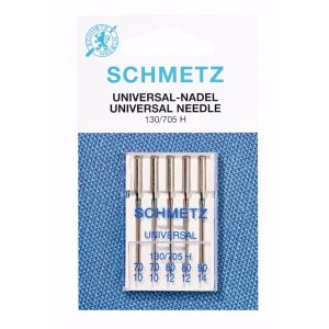 De universele naalden van Schmetz kunnen voor allerlei doeleinden worden gebruikt op uw naaimachine. De naalden zijn verchroomd.