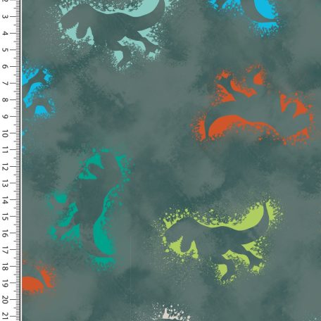 Alpensweat met digitale dinoprint voor het maken van leuke kinderkleding