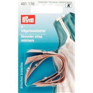 De Prym schouderbandhouders zijn een handige accessoire om schouderbandjes van kleding of tasjes bij elkaar te houden, voorkomt verschuiven