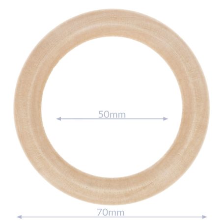 Deze ringen hebben een mooie natuurlijke uitstraling. Te gebruiken als gordijnringen of om er babyspeeltjes van te maken, zoals rammelaars of bijtringen