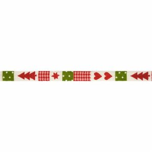 Een sierband met kerstmotieven als decoratie om de kerstboom, tafels of de deur te versieren. Voegt een vrolijke touch toe aan je kerstdecoraties