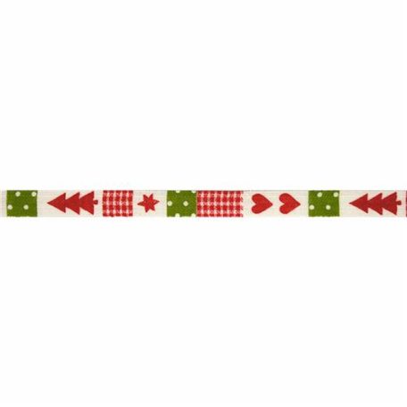 Een sierband met kerstmotieven als decoratie om de kerstboom, tafels of de deur te versieren. Voegt een vrolijke touch toe aan je kerstdecoraties