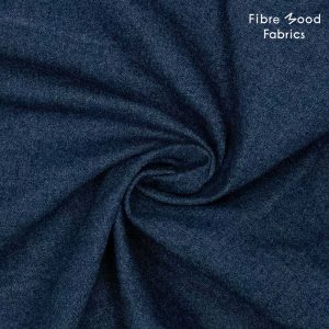 Deze mooie katoen polyester jeans stof wordt gebruikt voor Fibre Mood modellen Lucia en Kristy en is duurzaam gemaakt volgens de OEKO-TEX Standard 100.