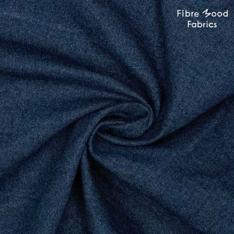 Deze mooie katoen polyester jeans stof wordt gebruikt voor Fibre Mood modellen Lucia en Kristy en is duurzaam gemaakt volgens de OEKO-TEX Standard 100.