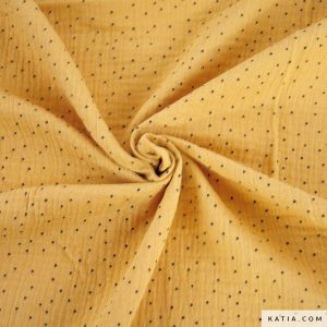 Katia Fabrics hydrofiel Africa Dots is door zijn zachtheid de ideale keuze voor kleding en naaiprojecten voor de allerkleinsten, zoals shirts, jurkjes en inbakerdoeken.