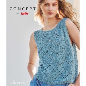 Ontdek het Katia Concept 17 tijdschrift, een uitnodiging voor een wandeling langs de Middellandse Zee met een palet van zachte en ontspannende kleuren