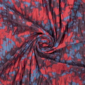 Deze mooie katoen polyester 3D splash wordt gebruikt voor Fibre Mood model Orla en is duurzaam gemaakt volgens de OEKO-TEX Standard 100.