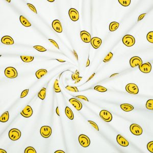 Handdoekstof "Sam Smile!" is een zachte, absorberende textuur met extra duurzaamheid. Ideaal voor het maken van badjassen, handdoeken, washandjes en andere accessoires.