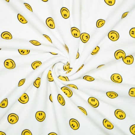 Handdoekstof "Sam Smile!" is een zachte, absorberende textuur met extra duurzaamheid. Ideaal voor het maken van badjassen, handdoeken, washandjes en andere accessoires.