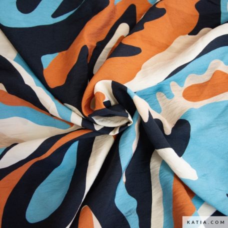 De Rayon Voile Print Africa stof is ideaal voor een verscheidenheid aan kledingstukken, van jurken tot blouses en rokken, en is perfect geschikt voor het maken van dameskleding