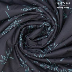 Deze stretch katoenen stof wordt gebruikt voor Fibre Mood model Olly en is duurzaam gemaakt volgens de OEKO-TEX Standard 100.