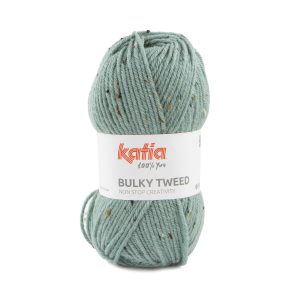 De Katia Bulky tweed is volumineus garen van 80% acryl, 15 % wol en 5% viscose met gespikkeld tweed effect onmisbaar in basispatronen voor zowel kinderen als volwassenen.
