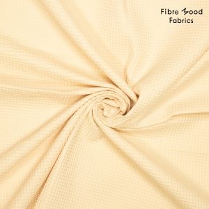 Deze wafelstof wordt gebruikt voor Fibre Mood modellen Elif en Carmel en is duurzaam gemaakt volgens de OEKO-TEX Standard 100.