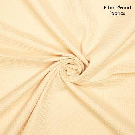 Deze wafelstof wordt gebruikt voor Fibre Mood modellen Elif en Carmel en is duurzaam gemaakt volgens de OEKO-TEX Standard 100.