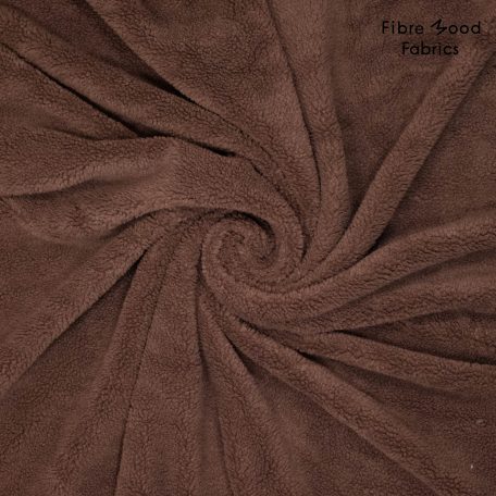 Deze polyester Teddystof stof wordt gebruikt voor Fibre Mood model Raya en is duurzaam gemaakt volgens de OEKO-TEX Standard 100.