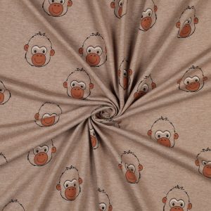 Jersey Melange - Monkey - Taupe