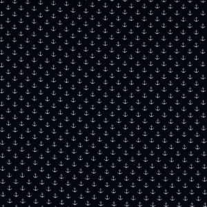 Poplin petit anchor - donkerblauw