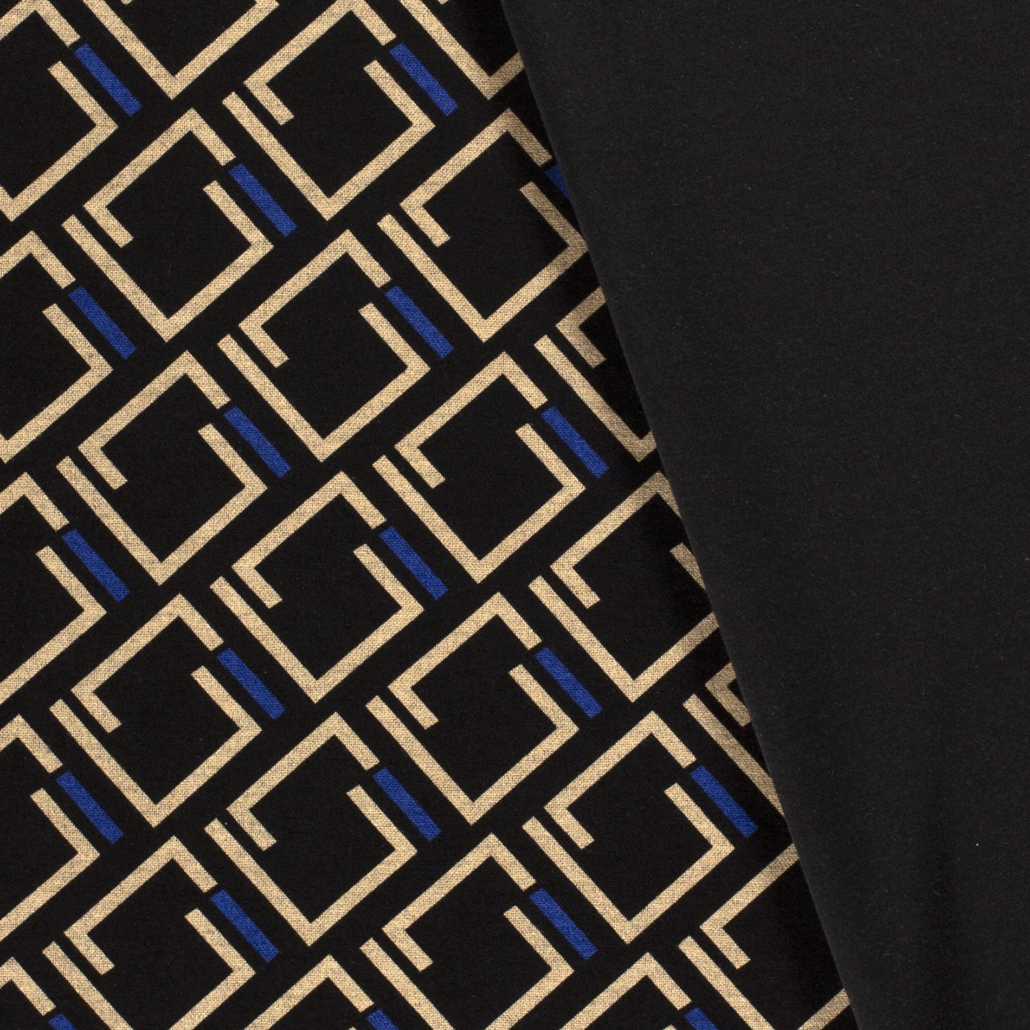 Jersey abstract - blauw - Afbeelding 2