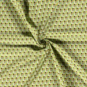 Viscose Poplin stof bedrukt abstract groen