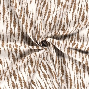 Borken Crêpe stof bedrukt abstract ecru