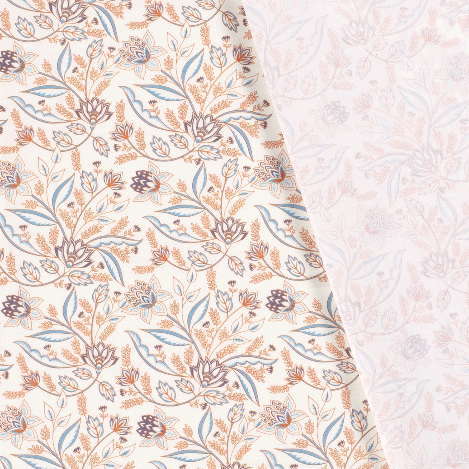 Poplin bloemenprint - gebroken wit - Afbeelding 3