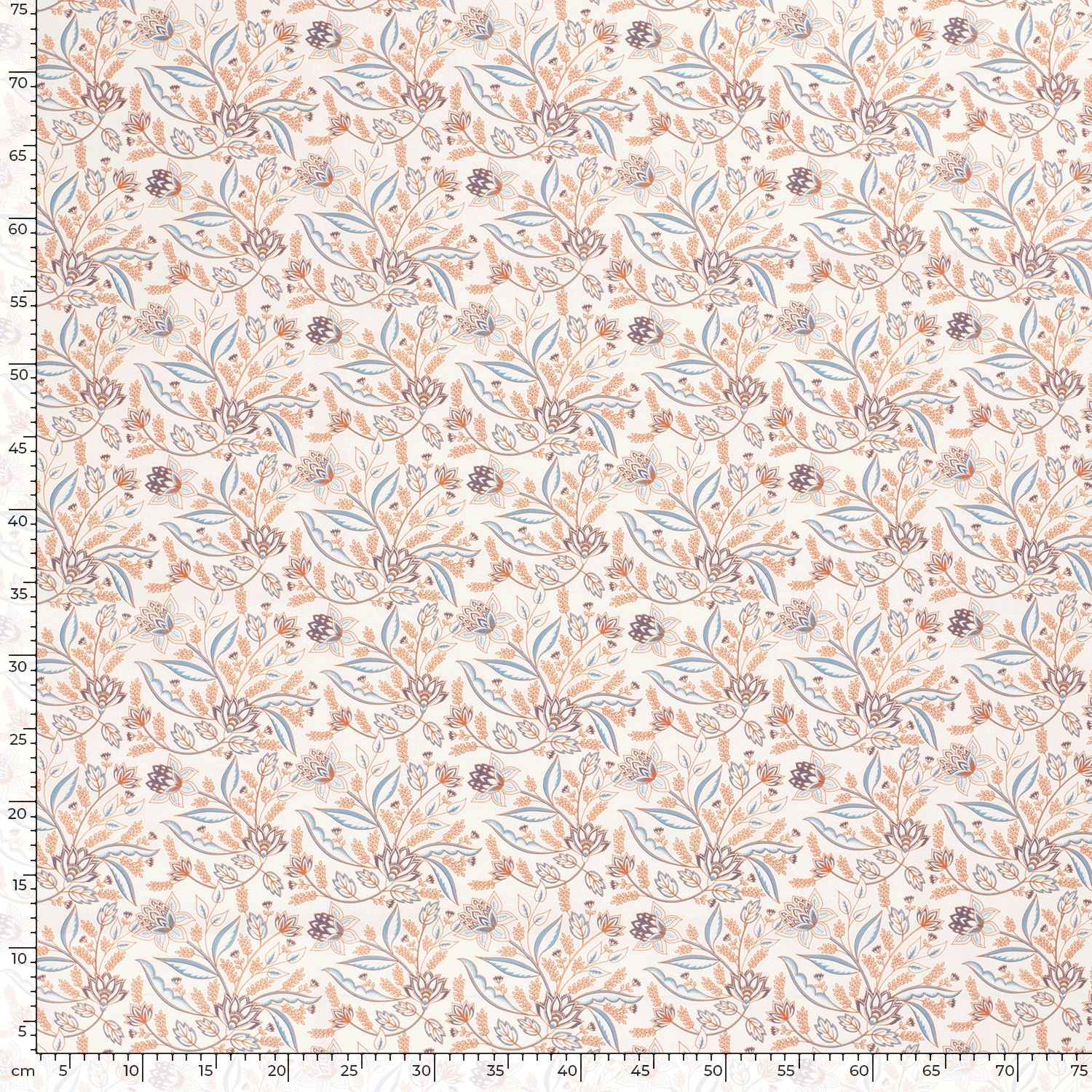 Poplin bloemenprint - gebroken wit - Afbeelding 2