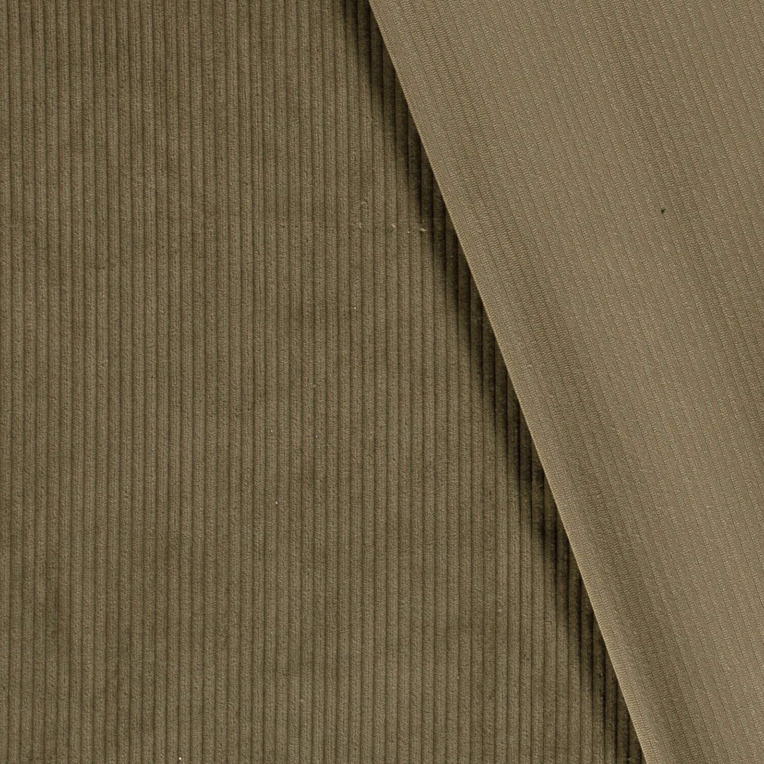 Corduroy soft - effen - kaki groen - Afbeelding 3