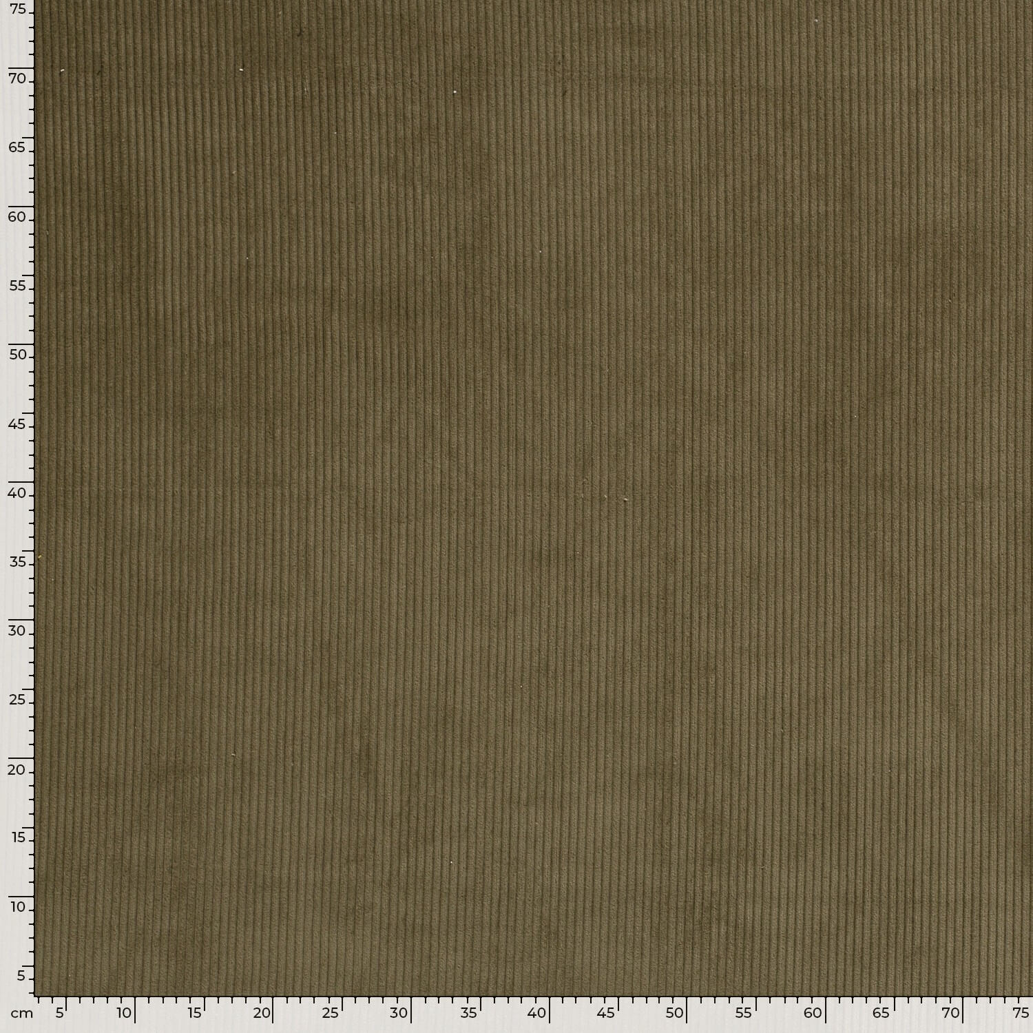Corduroy soft - effen - kaki groen - Afbeelding 2
