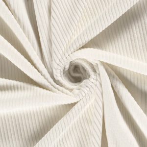 Corduroy soft - effen - gebroken wit