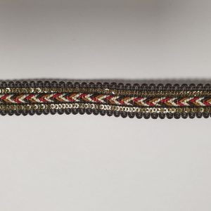 Galon bruin-goud - 20 mm