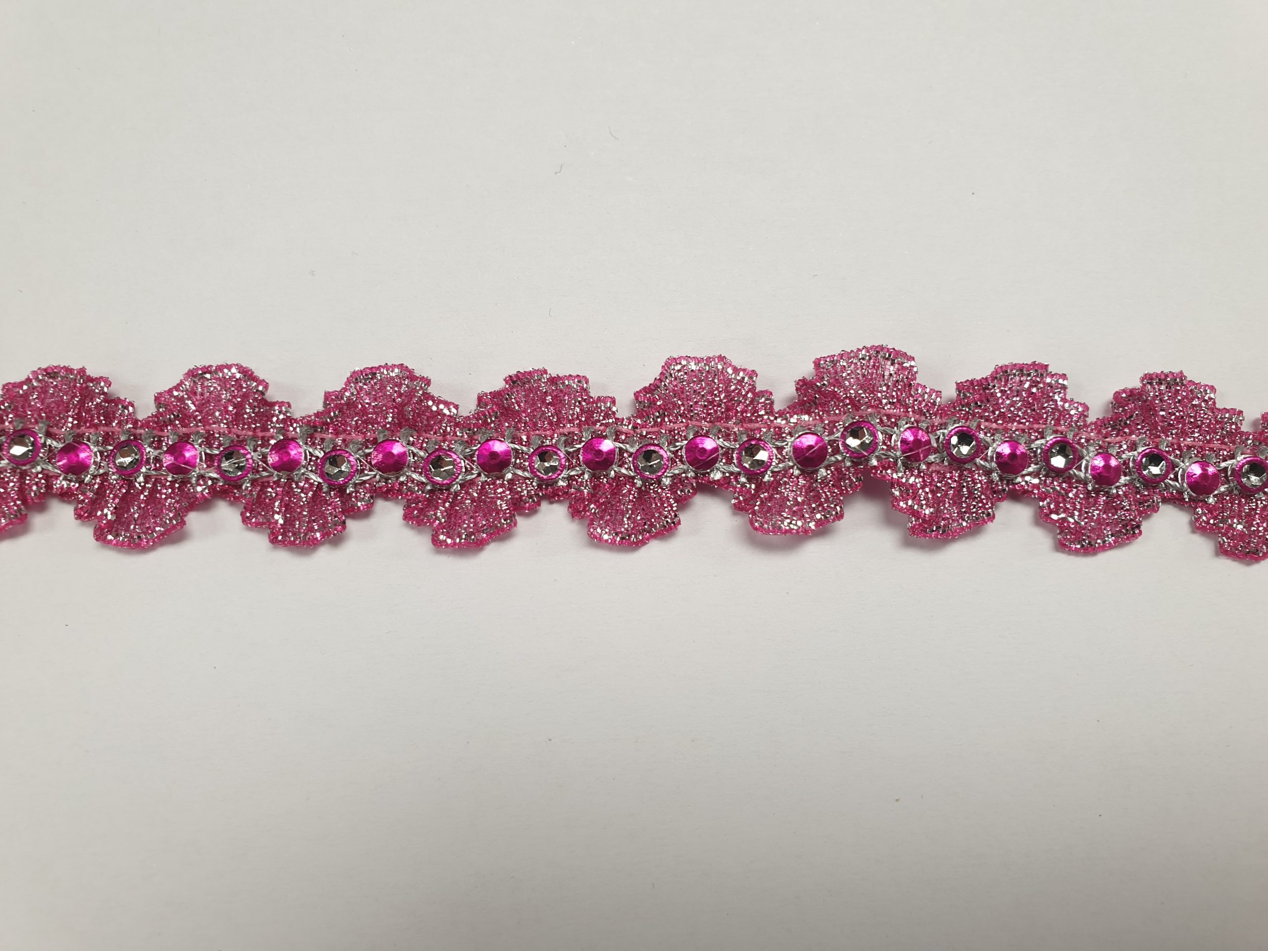 Galon Fuchsia strass - 20 mm
