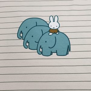 Nijntje met olifant - paneelstof