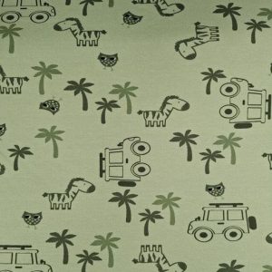 Jersey Avalana - zebra safari - groen