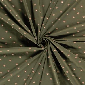 Jersey katoen - bedrukt beren - donkergroen