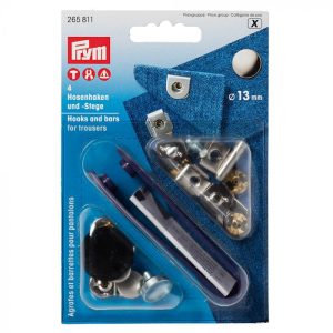 Prym 265811 - Broekhaken en -staven - zilver