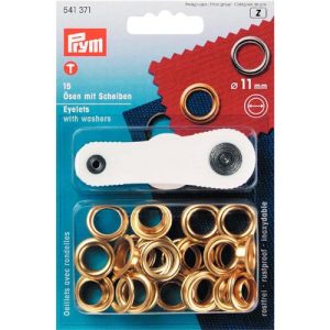 Prym 541371 – Ring met schijf – 11 mm – goudkleurig