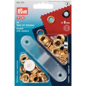 Prym 541375 – Ring met schijf – 8 mm – goudkleurig
